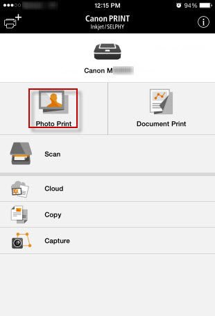 Adding Printer in Canon PRINT App
